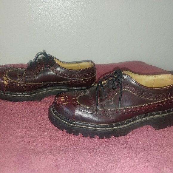 GRIPFAST STEEL TOE OXFORD BROWN LEATHER SHOES SZ 5 UK 35 - Picture 3 of 16